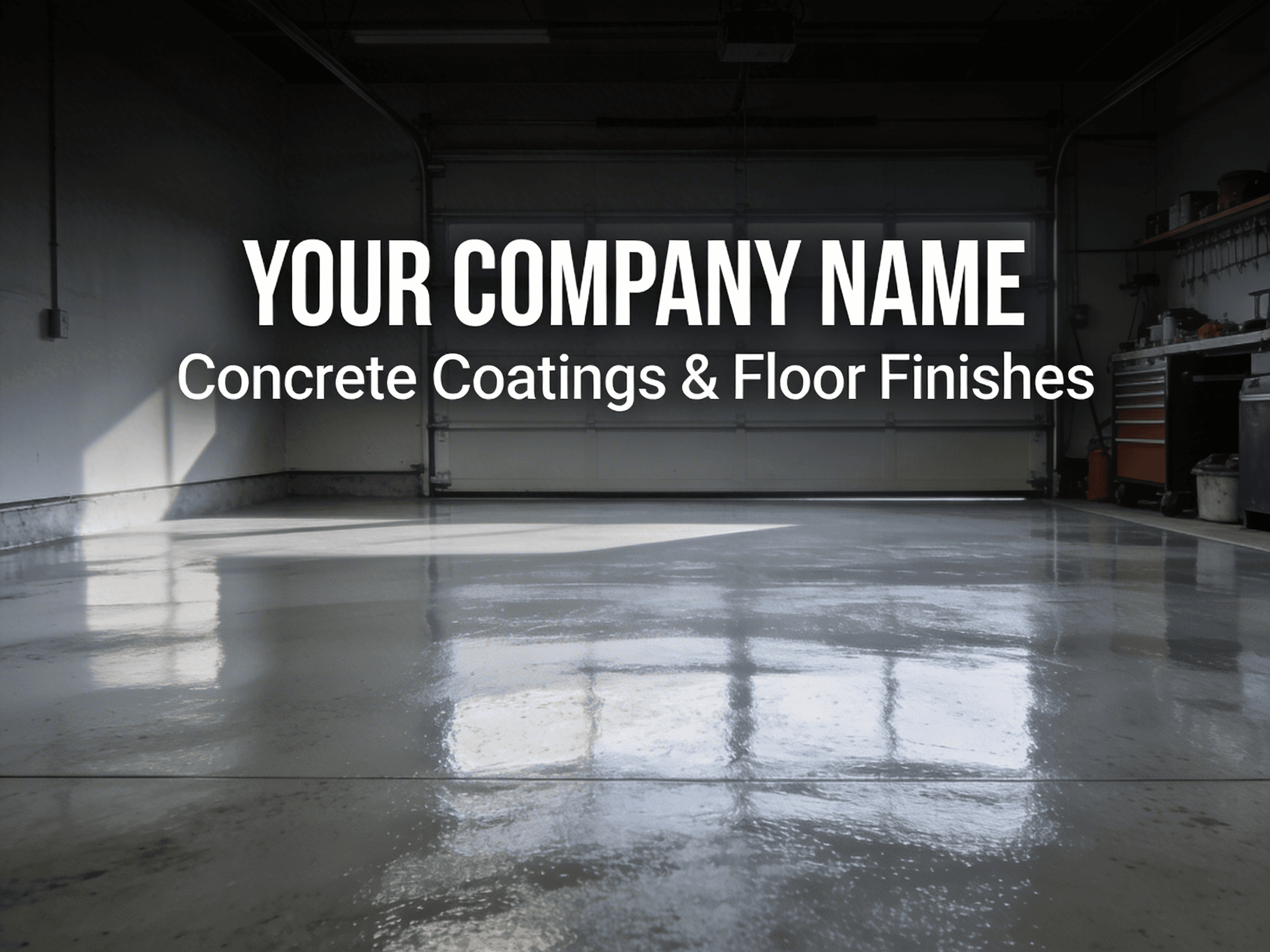 Decorative coated concrete floor